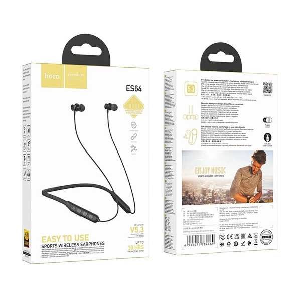 Hoco ES64 Sports Bluetooth Wireless Neckband Earphone - Image 5