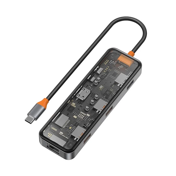 WiWU CB008 Cyber Multifunctional 8-in-1 Type-C Hub Docking Station - Image 2