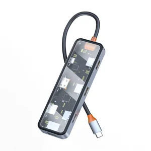 WiWU CB008 Cyber Multifunctional 8-in-1 Type-C Hub Docking Station
