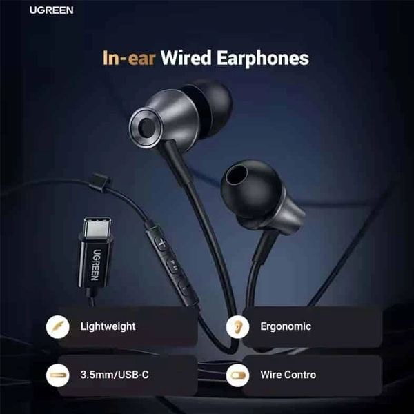 UGREEN EP105 In-Ear Earphones with USB-C Connector - Image 4